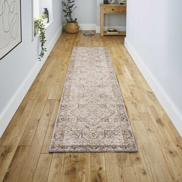 Koda Vintage Native American Medallion Machine-washable Area Rug